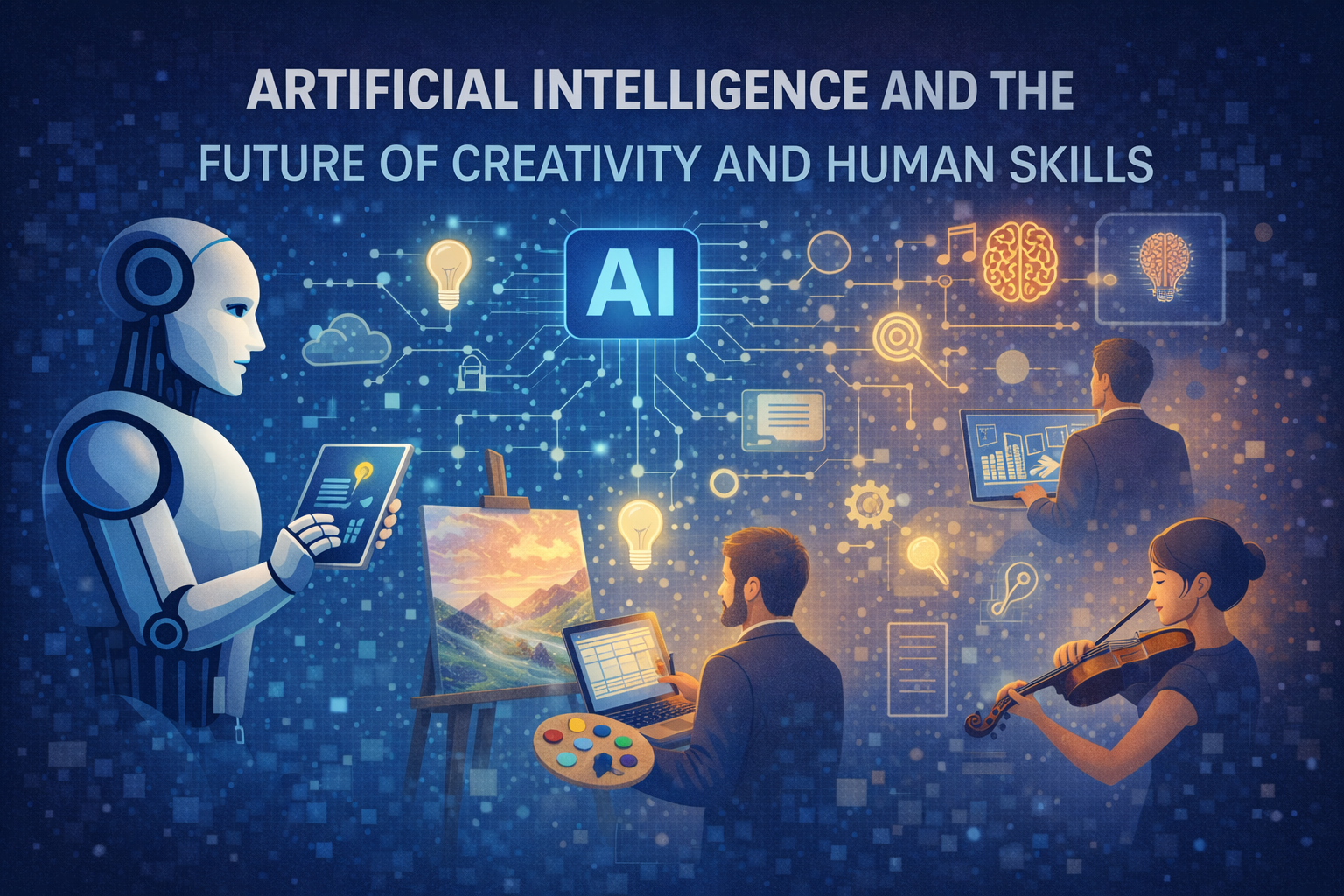 Artificial Intelligence and the Future of Creativity and Human Skills