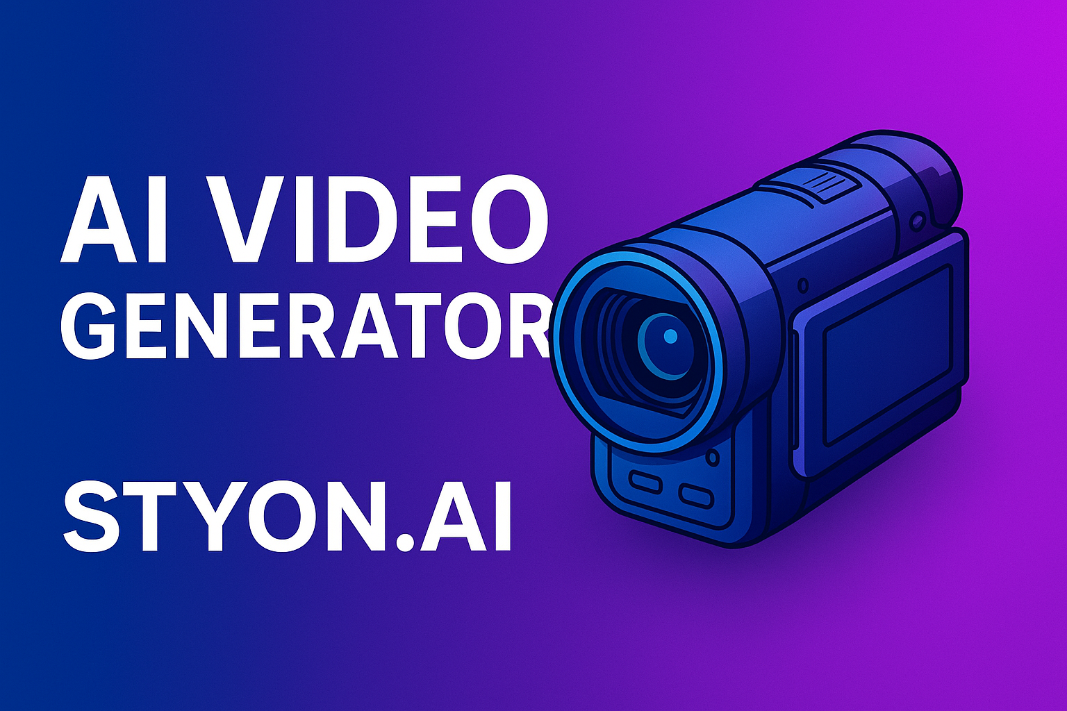 🎥 AI Video Generator — Turn Words into Motion with STYON.AI
