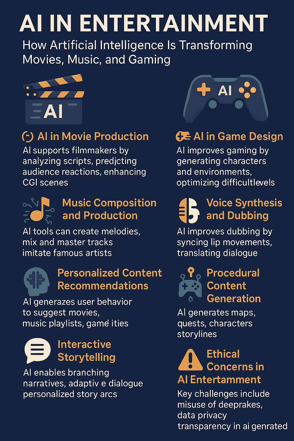AI in Entertainment: How Artificial Intelligence Is Transforming Movies, Music, and Gaming